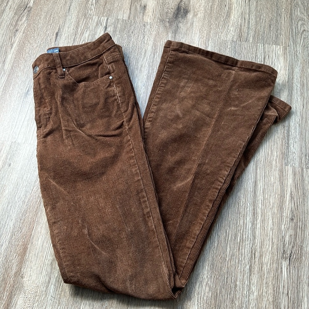Brown flared corduroy pants
